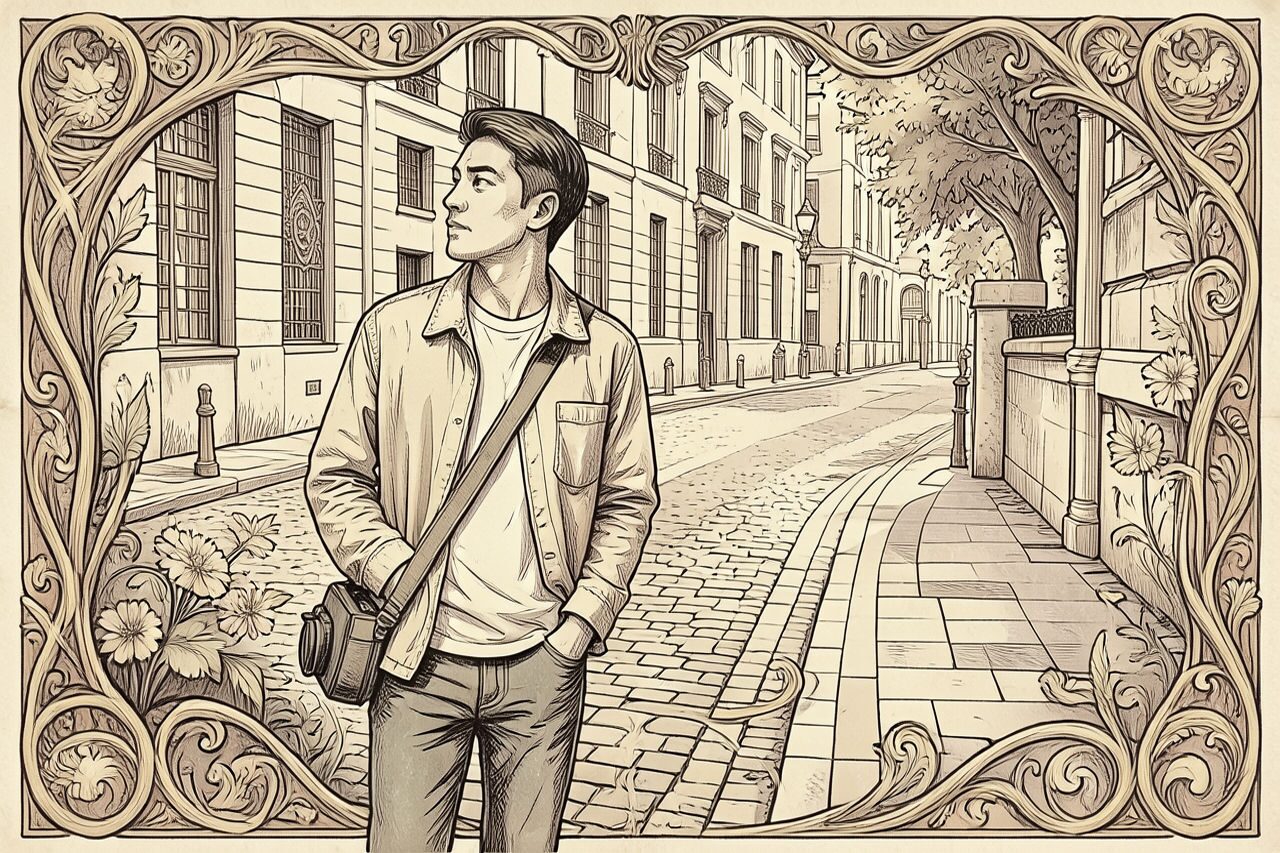 Art Nouveau AI filter after example