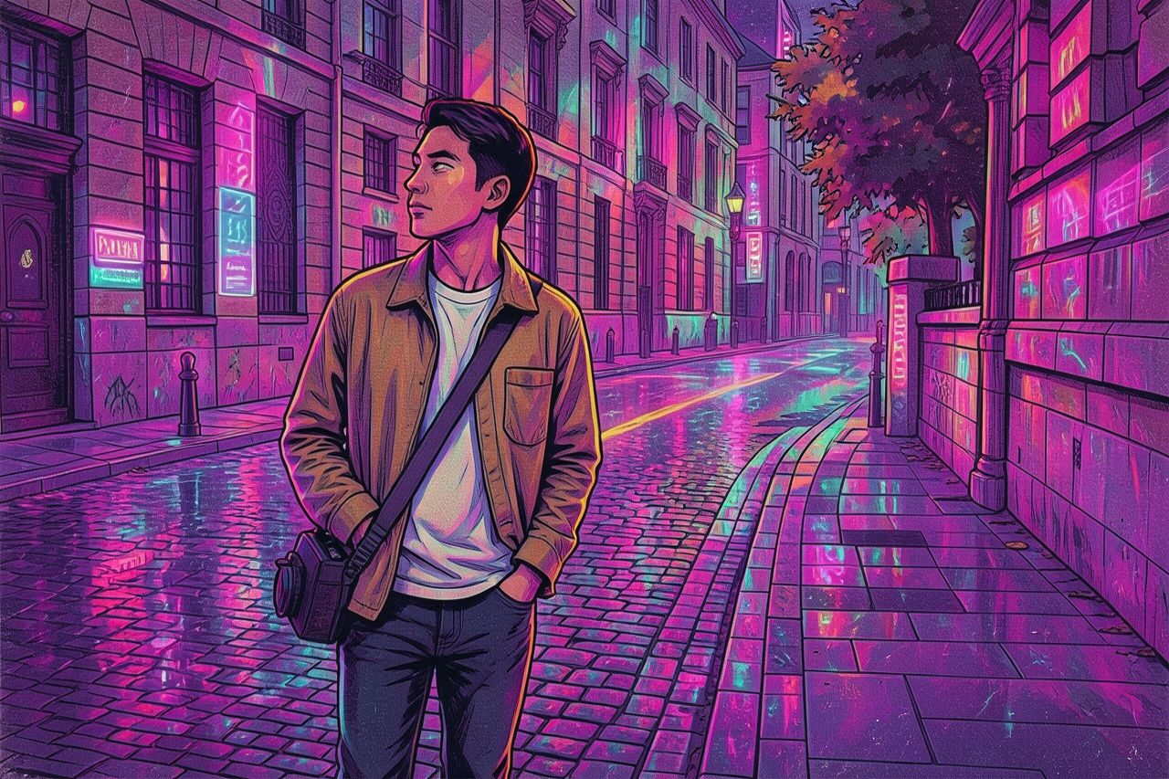 Retro Cyberpunk AI filter after example