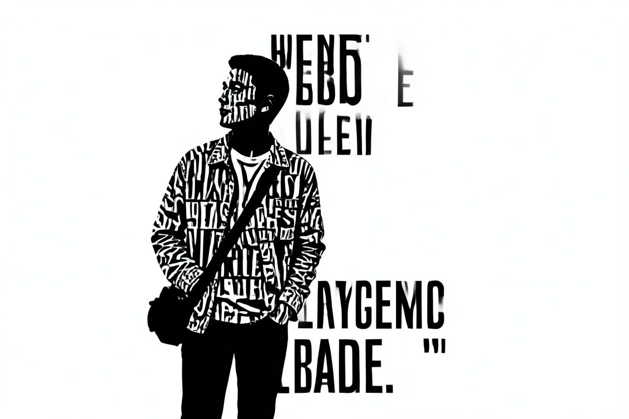 Typographic AI filter after example
